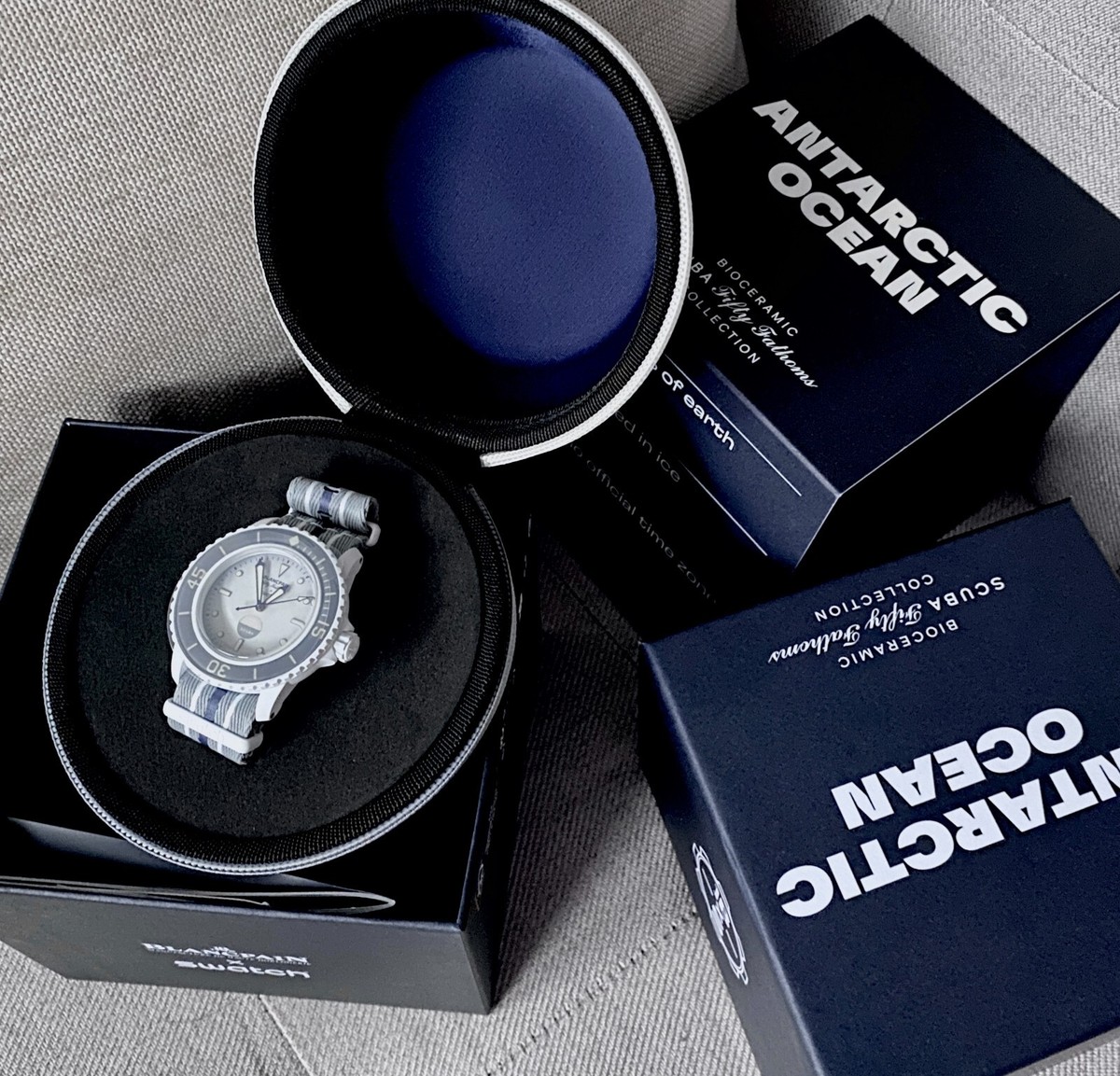 Blancpain x Swatch Scuba Fifty Fathoms Antarctic Ocean White