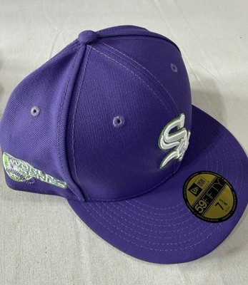 Chicago White Sox 2005 World Series Fitted Hat Cap 7 5/8 New Era Purple Lime NEW