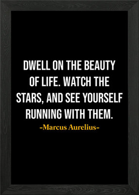 MARCUS AURELIUS ZITATE Gerahmtes Wandbild Poster Leinwanddruck Bild