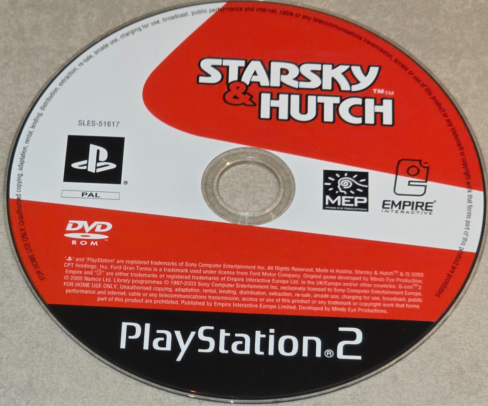 STARSKY HUTCH PLAYSTATION 2 PS2 ON