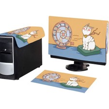 3Pcs Computer Dust Cover Set Keyboard Computer Host Pc Monitor Tower Protecto...