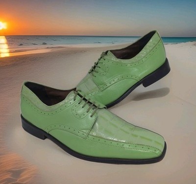 Stacy Adams Apple Green Oxfords Croc / Alligator Leather Dress Shoes Mens 10.5 M | eBay Stacy Adams Apple Green Oxfords Croc / Alligator Leather Dress Shoes Mens 10.5 M | eBay