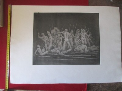 RADIERUNG MICHAEL MAZUR SERIE INFERNO DANTE 23X29 CM [OGLZ]