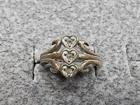 GRANDMA GRABE'S BEAUTIFUL VINTAGE 925 STERLING SILVER OPEN BACK 1.56G RING SIZ 3