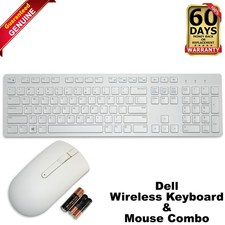 Dell KM636 Wireless Keyboard Mouse Combo - White 5WH32 W5MKR