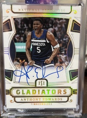 2024-25 Panini National Treasures Anthony Edwards On Card Autograph 6/10 ￼