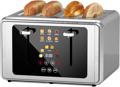 Touchscreen Smart 4-Slice Toaster with Dual Control & 6 Shade Settings
