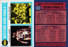 1974-75 Topps Basketball Card #162 Western Semi-Finals