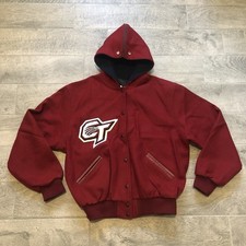 Vintage 90s Varsity Letterman Jacket Denver Athletic Mens Size L - Made in USA