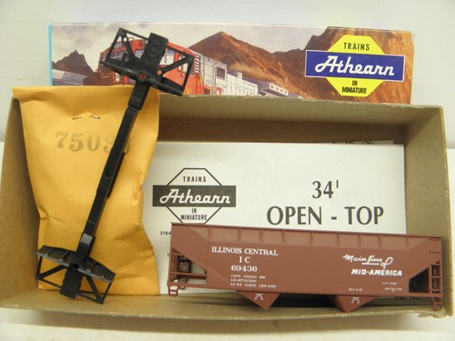 ATHEARN 2 BAHÍAS OFFSET LATERAL 50 TONELADAS TOLVA - ILLINOIS CENTRAL #69436 - ESCALA HO - KIT | Condition: New