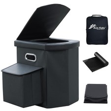 Upgrade XL Portable Toilet for Adults, Extra Large Portable Travel Floding To...