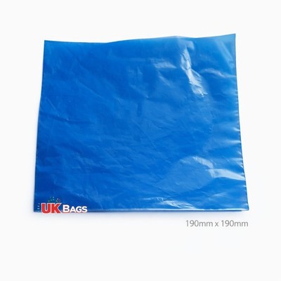 Plastic Polythene Blue 7 Inches Case Record Sleeves 100 Pack 200 Gauge Vinyl LP