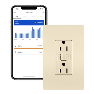 Radiant WNRR15LA 15 Amp Smart Outlet with Netatmo, Compatible with Alexa, Goo...