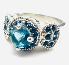 Aquamarine Style Gemstone Fashion Ring Size 7