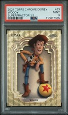 *Product Hit* 2024 Topps Chrome Disney Woody Superfractor 1/1 PSA 9 Toy Story 63