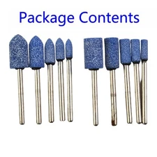 10PC ROTARY TOOL GRINDING STONE SET DIY Crafts Drill Bits For Metal Steel Jade