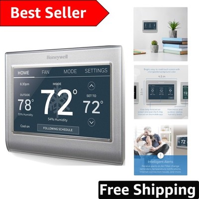 Customizable Color Touchscreen Thermostat - Energy Star, Wi-Fi Enabled, Gray