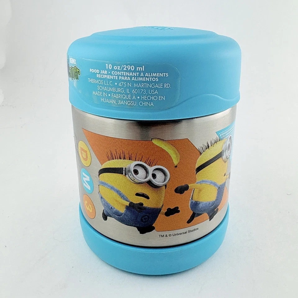 Termo para niños Minions mantiene caliente durante 5 horas frío durante 7 horas 10 oz de capacidad Foto 2 de 4