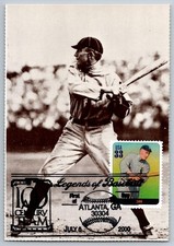 #3408d Legends of Baseball Ty Cobb FDC Maxi Card w/Pictorial Cancel