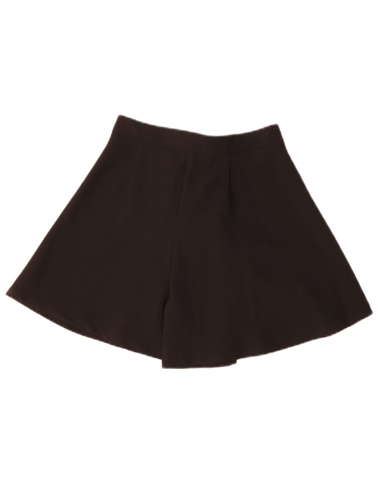 ZARA Womens High Waist Wide Leg Casual Shorts Small W26  Black Polyester BH03 thumbnail 2