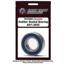 7X19X6 Ceramic Rubber Sealed Bearing 607-2RSC