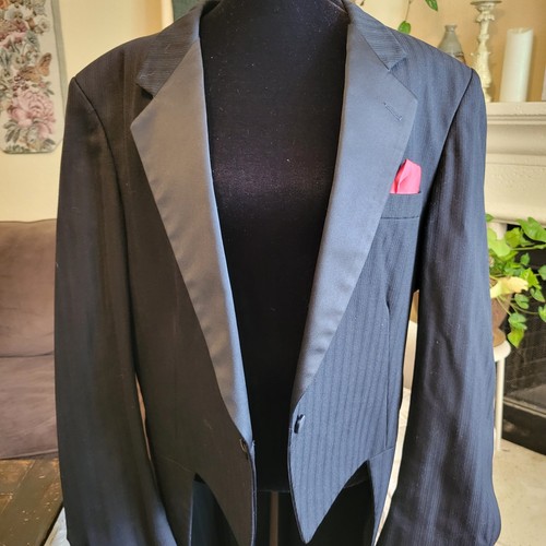 Robert Wagner Collection by Raffinati Mens Black Tuxedo Jacket w/ Tails 44L USA - Picture 2 of 24