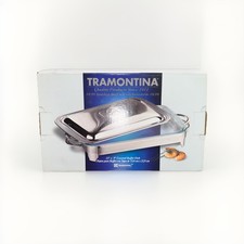 Tramontina Freezinox Contenitore Quadrato Acciaio Inox Con Coperchio - 18,8 Cm, 2,4 L, Lavabile In Lavastoviglie