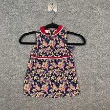 Vintage Laura Ashley 2T Dress Floral Farm Embroidered Roses Traditional