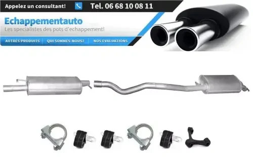 Silencieux central echappement VW Transporter T5 1.9 TDi resout bruit fuite