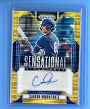 Carson Roccaforte Auto Royals 1/10 2025 Panini Prizm Gold Pulsar 101622