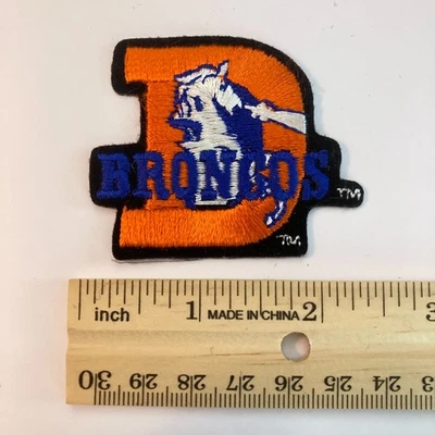DENVER BRONCOS Embroidered Iron-On NFL Official Vintage Retro Team Logo Patch - Image 1 of 3