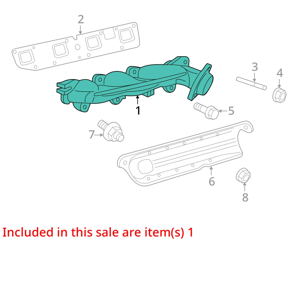 2015 Chrysler 300 Exhaust Manifold OEM 85K Miles - LKQ436408115 - Image 4 of 4