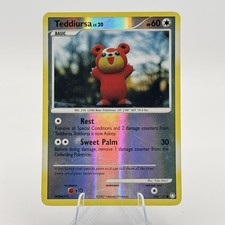 Teddiursa Pokémon 2007 DP Mysterious Treasures Reverse Holo Common 105/123 LP
