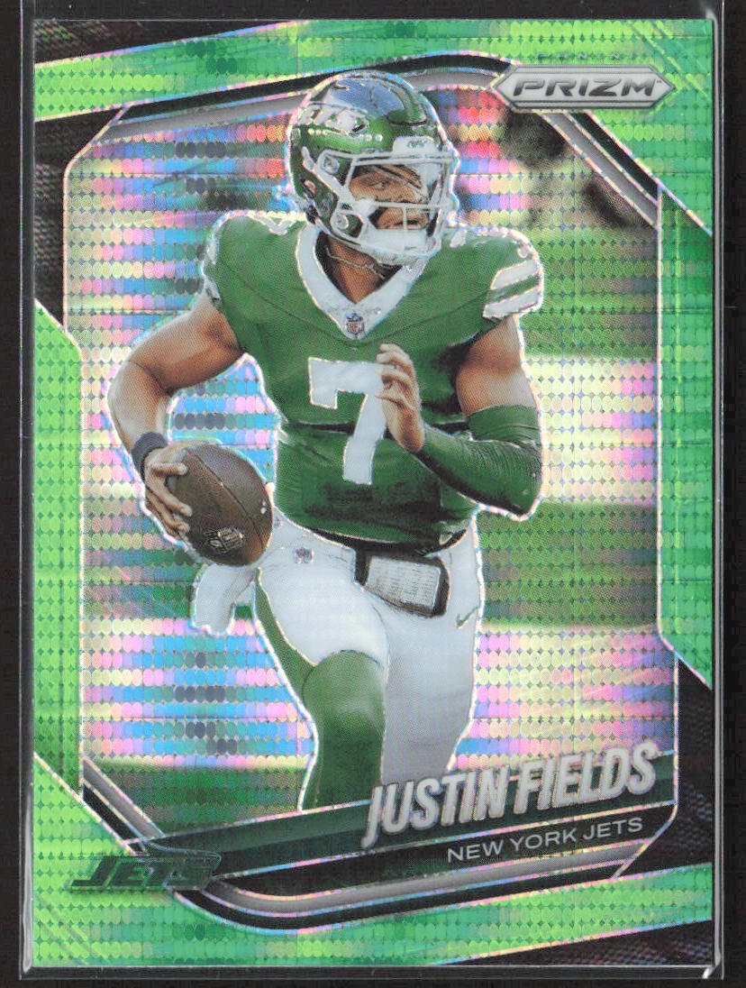 2025 Panini Prizm #218 Justin Fields Neon Green Pulsar | eBay