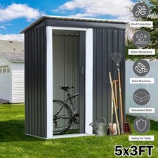 5 x 3ft Metal Garden Shed for Garden and Outdoor Tool Storage Lockable