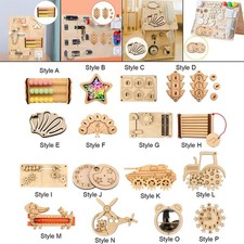 Montessori Busy Board DIY Material Travel Toy Wooden Hands on Cooperation Early