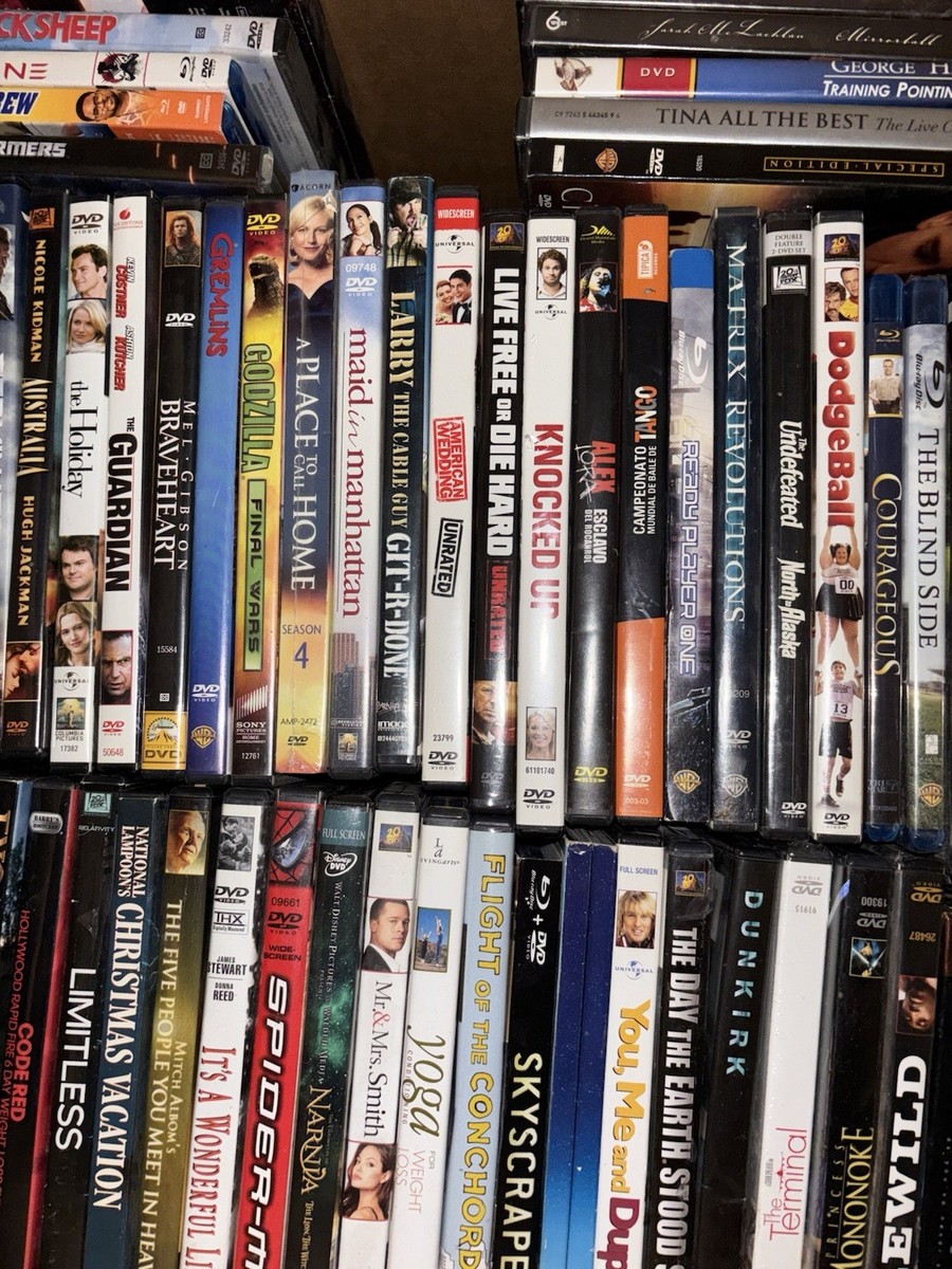 Lot of 142 DVD & Blu-Ray Movies Mixed Genre Comedy Romance Action