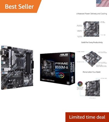 Cutting-Edge AMD Prime B550M-A WiFi II Motherboard with ECC & Dual M.2 Slots