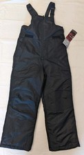 Swiss Tech Unisex Insulated Ski Bib Black Snowpants Kids Size M 7-8.   1406 