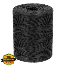 PATIKIL Black Raffia Yarn, 328 Yard Cotton Ribbon for Crochet Hats