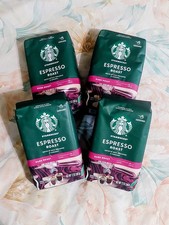 4 bags Starbucks Dark Roast Whole Bean Espresso Coffee - 12oz