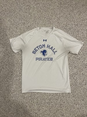 Under Armour Seton Hall Pirates Short Sleeve Tech T-Shirt White/Blue Size M