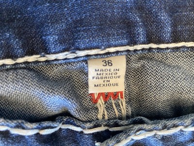 Rare True Religion Mens Dark Desire Blue Red White Rope Stitch
