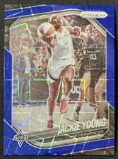 Jackie Young 2025 Panini WNBA Prizm Blue Velocity Prizm #23