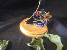 Alphabet Letter S Clear With Evil Eye Beads Resin Keyring Handmade 421