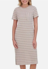 Andrew Marc Women's Midi Shirt Dress (Color Dove) Sz XS