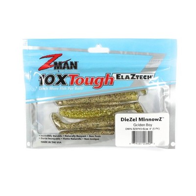 Zman Soft K�der Diezel MinnowZ 4 Zoll 5/Pack Golden Boy (8422)