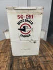 Vintage SO-DRI Windshield Gas Station Island Service Box Advertising Sign NICE