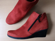 Damen Schuhe Stiefeletten Boots Booties ARCHE Gr 38 orange Velour Echtleder