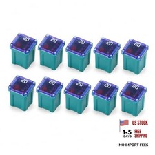 10 Pack Micro Cartridge Fuse, Low Profile FMM MCase Auto Square Female Fuse 20a